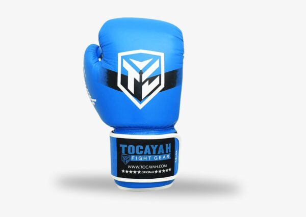 Tocayah Classic Muay Thai Blue Gloves - Image 8