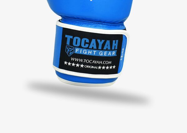 Tocayah Classic Muay Thai Blue Gloves - Image 3