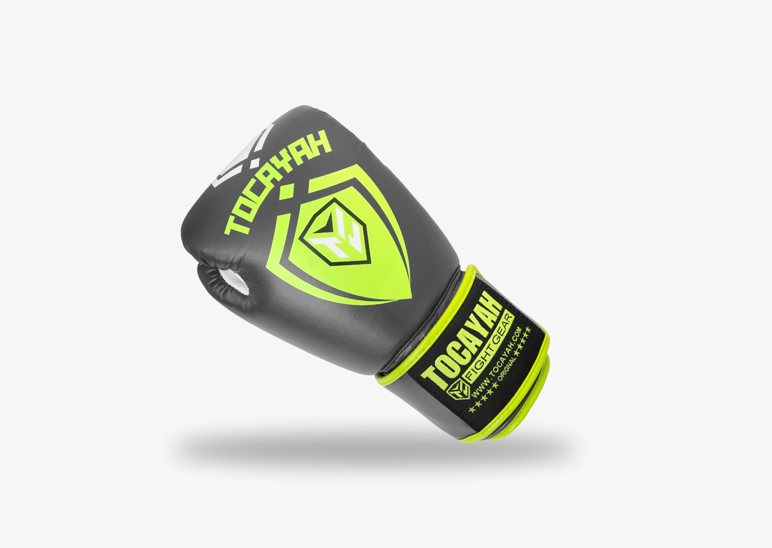 Tocayah Kids Training Gloves - Grey/Neon Green 2 Tocayah Kids Training Gloves - Grey/Neon Green - Image 2