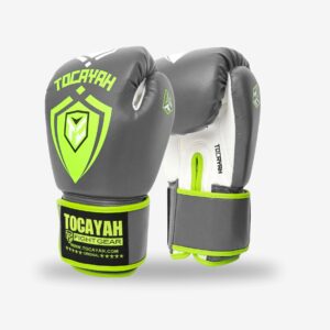 Tocayah Kids Training Gloves - Grey/Neon Green