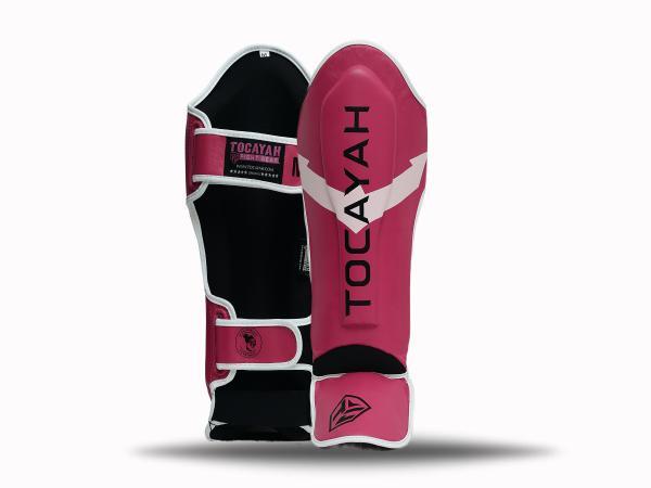 pink shin guards position 1