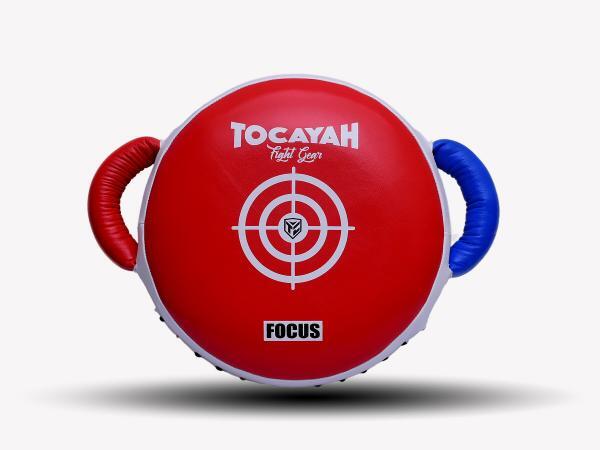 Red & blue round boxing shield