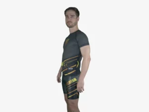 Tocayah Octagon Compression Short - Black/Golden