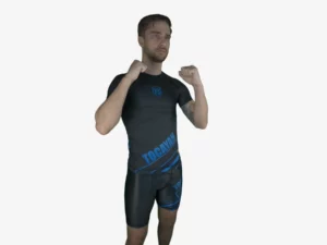 Tocayah Octagon Compression Short - Black/Blue