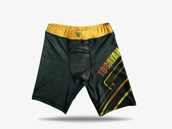 Tocayah Octagon Compression Short - Black/Golden - Image 3