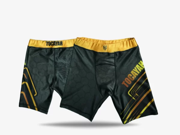 Tocayah Octagon Compression Short - Black/Golden - Image 5