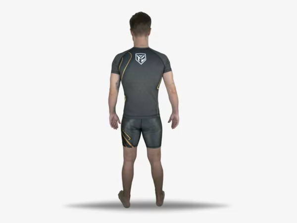 Tocayah Octagon Compression Short - Black/Golden - Image 2