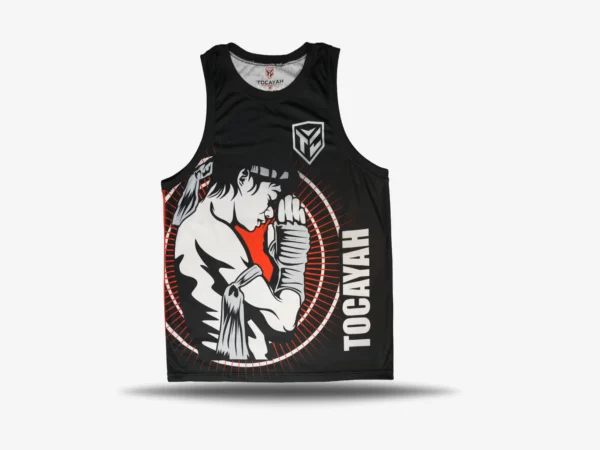 Tocayah Power Tank Top - Black/Red - Image 4