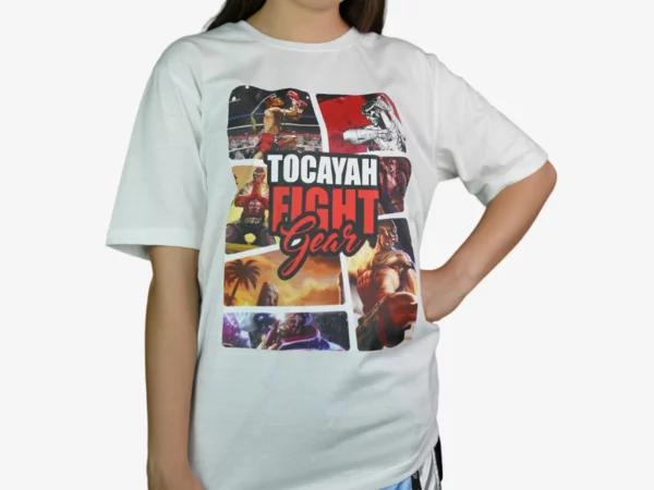 Tocayah Vice Fight T-Shirt - White/Red - Image 2