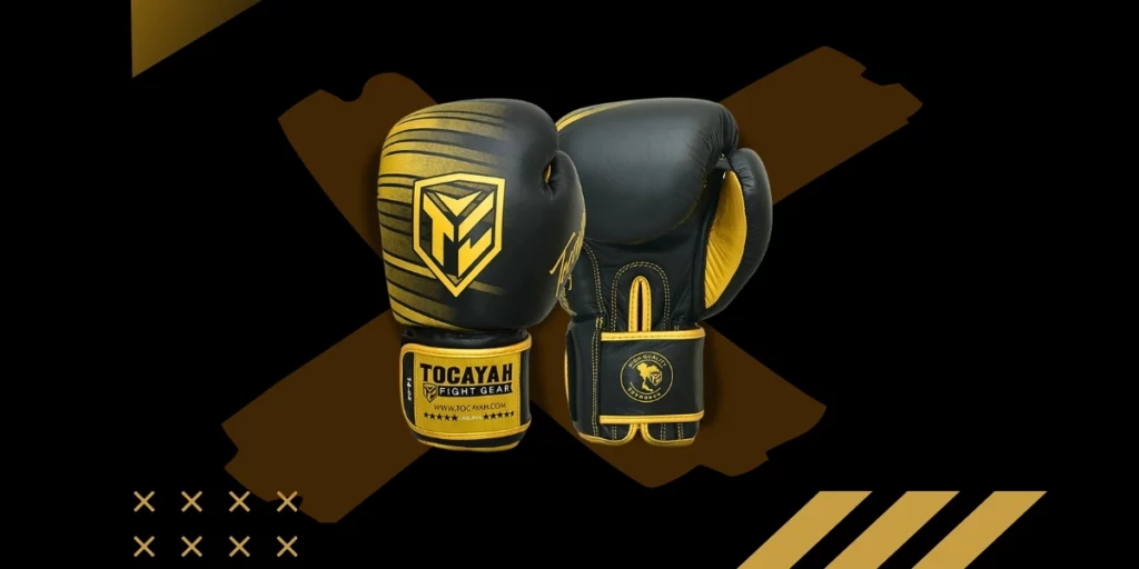 Black Gold Boxing Gloves