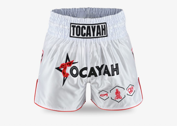 Tocayah Classic Spirit Muay Thai Short - White - Image 2