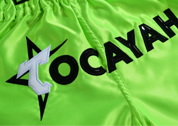 Tocayah Classic Spirit Muay Thai Short - Neo Green - Image 5