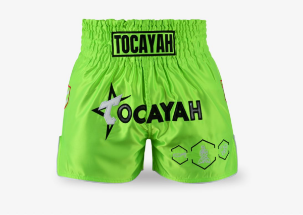 Tocayah Classic Spirit Muay Thai Short - Neo Green - Image 2