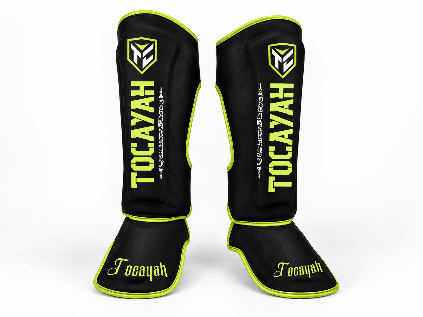 Tocayah Volt Muay Thai Shinguard – Neo Green